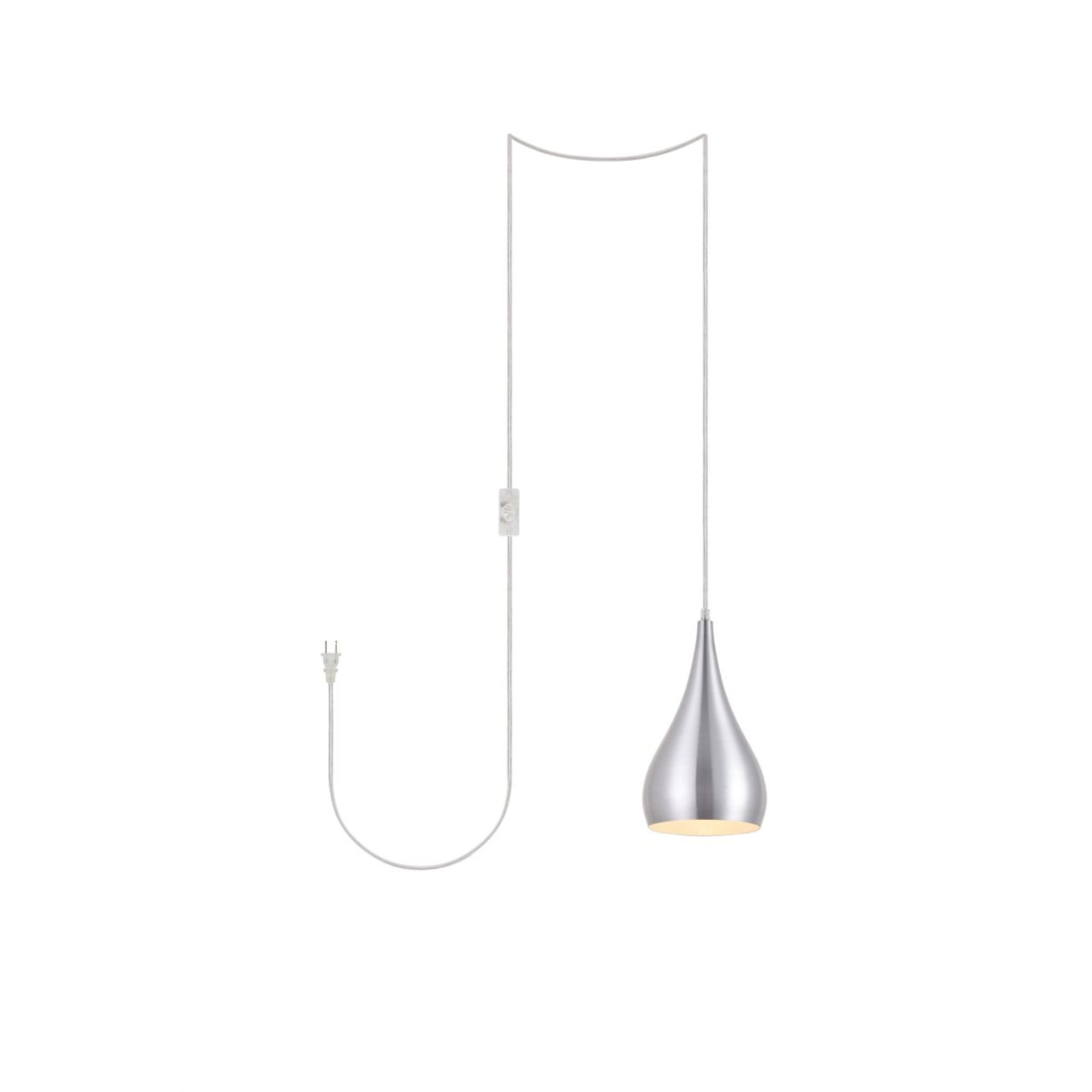 Nora 1 Light honey gold plug-in pendant - Walmart.com