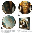 thumbnail image 3 of Designart "Thai Elephants Asian Painting X" Asian Floater Framed Wall Art Living Room, 3 of 7