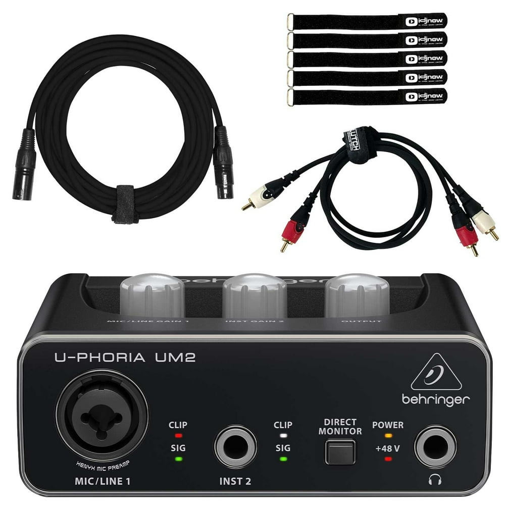 Behringer UM2 Audiophile 2x2 USB Audio Interface with XENYX Mic