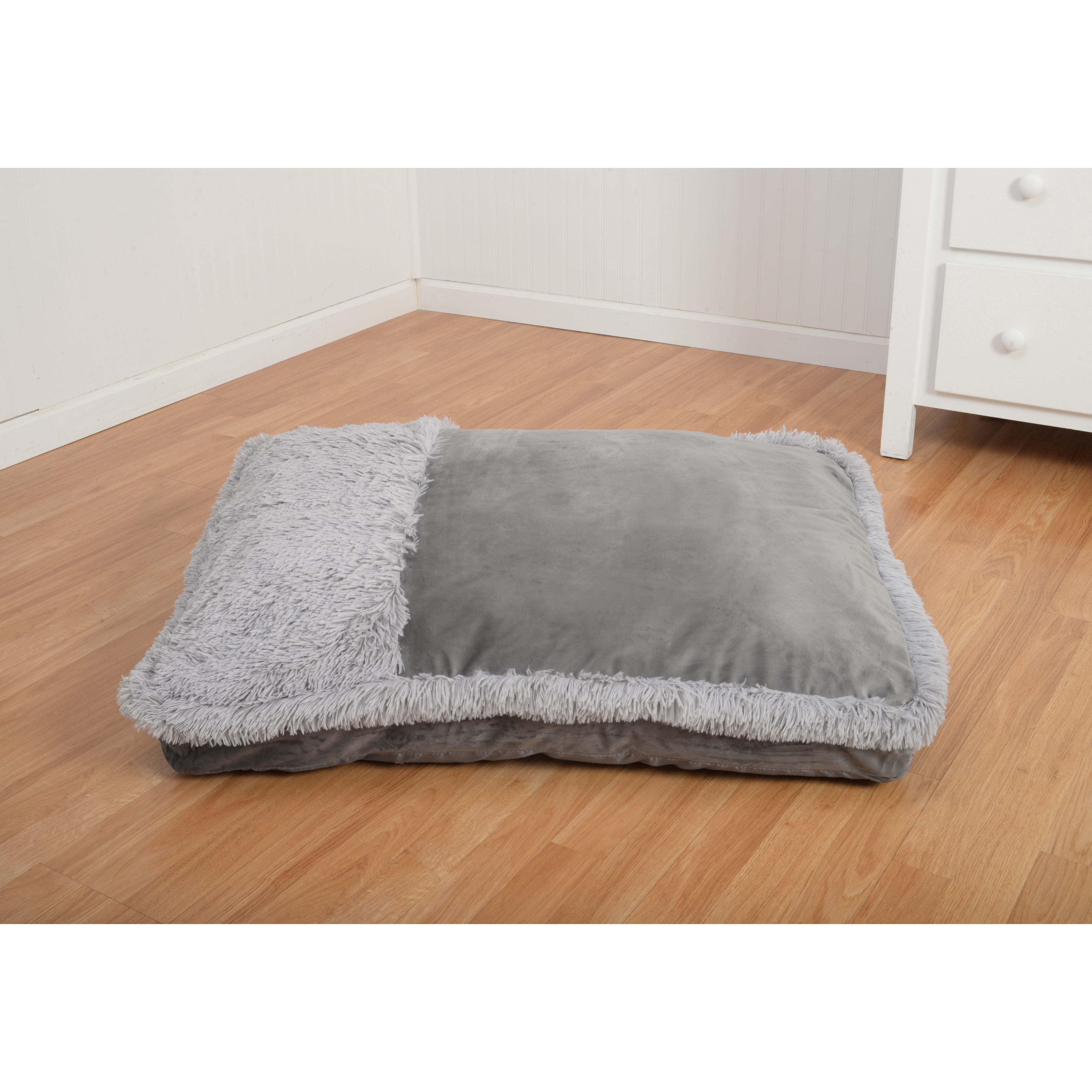 Precious Tails Plush Velvet Fur Pillow Pet Bed