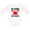 thumbnail image 3 of Inktastic Nanny Loves Me Grandson Boys or Girls Long Sleeve Baby Bodysuit, 3 of 5