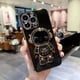 thumbnail image 1 of Funda Samsung A10 A01 A52 A13 4G A03 A52S M51 A20S A32 4G A23 A22 4G M22 4G borde recto 90 ° astronauta galvanoplastia caja del teléfono, 1 of 4