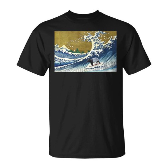 Retro Surfing A Wave Tapir TShirt