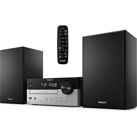 Philips 60W Compact Bluetooth Home Stereo System  Bookshelf-Style Sound System with Remote Control  FM Radio  60W price history on PriceWatchPro