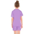 thumbnail image 4 of BOOMNY Child Girls Pajamas Sets 2 Peice Soft Short Sleeve Buttons Sleepwear Tops Shorts Pjs Set for Kids Cozy Loungewear Homewear, 4 of 4