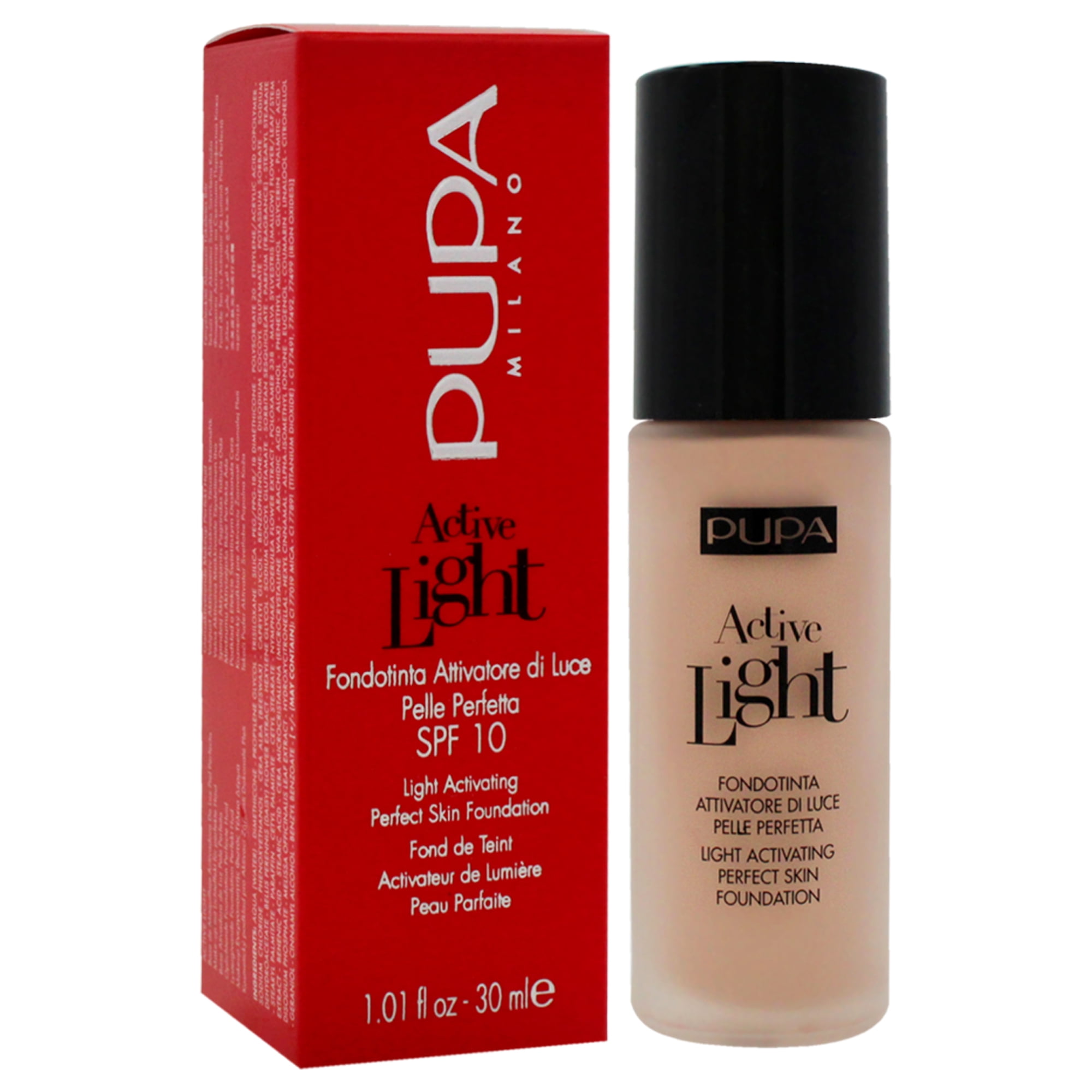 Pupa Milano Active Light Activating Perfect Skin Foundation SPF 10 - 007 Rose , 1.01 oz Foundation