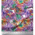 thumbnail image 1 of Soimoi Cotton Poplin Fabric rose Watercolor Printed Craft Fabric by the Yard 56 Inch Wide, 1 of 1