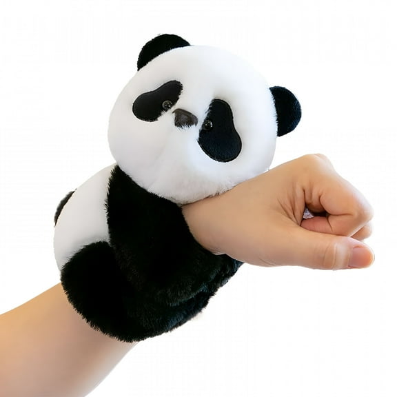 BESTSKY Panda Slap Bracelets Stuffed Animal for Toddlers Kids,Plush Animal Snap Bracelets Sticky Rolls Bracelet Huggers Toy Wrist Gift for Girls Boys Party Favors Birthday Christmas Stocking Stuffers