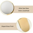 thumbnail image 2 of Claxy Gold Panel Wall Sconce with Globe Milk Glass Shade, 2 of 9