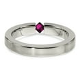 thumbnail image 5 of Edward Mirell Titanium Brushed Rhodolite Garnet 4mm Band, 5 of 7