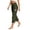 Army Green, variant on NinXxx Women's Plus Size Pleated Waist Wide Leg Cropped Yoga Pants Dark Purple XXL