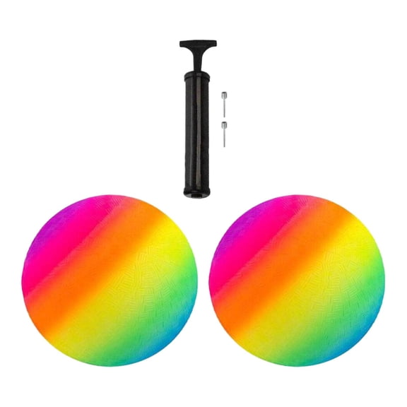 guohui 2Pcs Jumping Balls 8in Inflatable Bouncy Balls for Sports Playground Outdoor