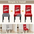 thumbnail image 5 of muroi Merry Christmas Santa Hat Chair Covers for Dining Room Kitchen Set of 4 \u2013 Stretchable Christmas Holiday Décor Chair Protectors, 5 of 7