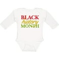 thumbnail image 3 of Inktastic Black History Month- Red, Green, Yellow Boys or Girls Long Sleeve Baby Bodysuit, 3 of 5