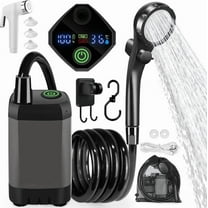 Portable Camping Shower, 6000mAh Rechargeable Camp Shower Pump with USB Cable & Electric Outdoor Shower Head Sprayer for Camping, Hiking, Pet Bathing, Washing