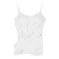 thumbnail image 4 of WHEANG Sleeveless Tops for Women Adjustable Spaghetti Strap Cami Tank Cotton Undershirts Tank Top With In Bra Wire Free Padded Tops for Women Size XXXL White Summer Sales Under $5, 4 of 5