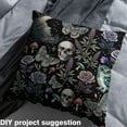 thumbnail image 2 of Homewish Gothi Skeleton Skull Fabric by the Yard 1 Yard, Bohemian Jungle Butterfly Owl Room Decor Fabric by the Yard, Hippie Rose Plant Sewing Fabric, Luxury Bedroom Decor, 2 of 6