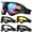Black, variant on Black and Multi Color Skiing Sport Goggles