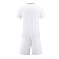 thumbnail image 2 of Cethrio Boys Activewear Outfit Sets, Football Summer Two Piece Short Sleeve Boys' Clothing Sets White Size 8, 2 of 4