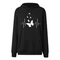 thumbnail image 6 of Gubotare Womens Fall 2025 Long Sleeve Zip Up Womens Zip Up Hoodies Fall Winter 2025 Open Front Fleece Jacket Sweatshirt Drawstring Casual Long Sleeve Y2k Hoodie (Black,XXXL), 6 of 6
