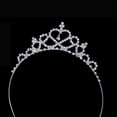 thumbnail image 4 of HEVIRGO Lovely Crown Rhinestone Kids Girl Princess Tiara Headband Dancing Party Headwear, 4 of 10