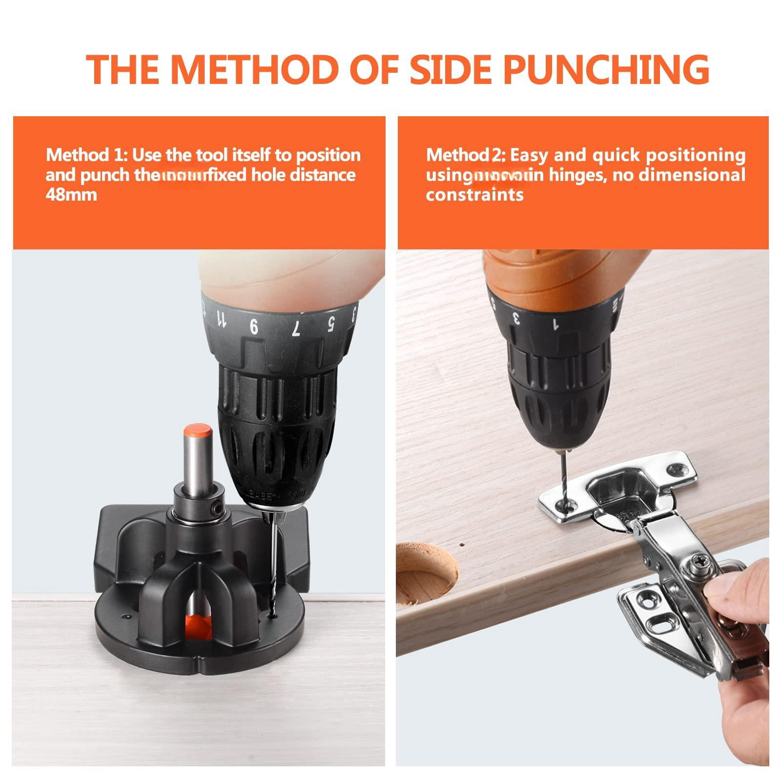 35mm Concealed Door Hinge  Accurate Locking Cabinet Aluminum Alloy Diy Pocket Hole Jig 2 Retaining Clips Adjustable Quick Punch Hardware
