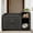 Black, variant on Babevy Large Hidden Cat Litter Box Cabinet, Double Door Enclosure Furniture with Storage Shelf, Side Table & Anti-Tracking Mat