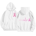 thumbnail image 5 of Bovemsi Sweatshirt for Women Breast Cancer Awareness Ribbon Hoodies Oversize Fleece Soft Long SLeeve Pullover Top Camo Hoodie, 5 of 5