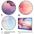 Designart "Pastel Sky Palette Pink and Blue Hues IV" Landscapes Framed