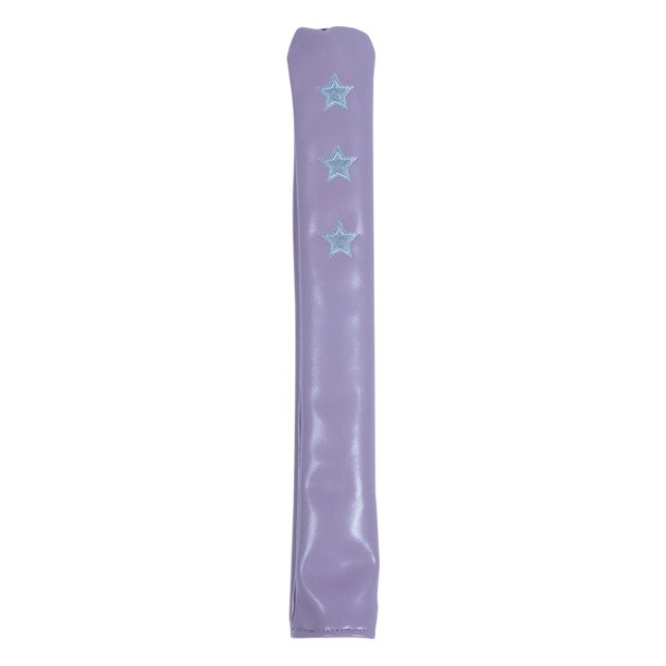 Funda de piel sintética para varilla de alineación de golf, accesorio de protección para putter con diseño de estrella. Violeta