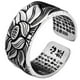 thumbnail image 1 of S999 Anillo De Loto De Plata Maciza Anillo Abierto De Flor De Loto Para Hombres Y Mujeres Regalo De Joyería Retro matsuzay AP005471-00, 1 of 6