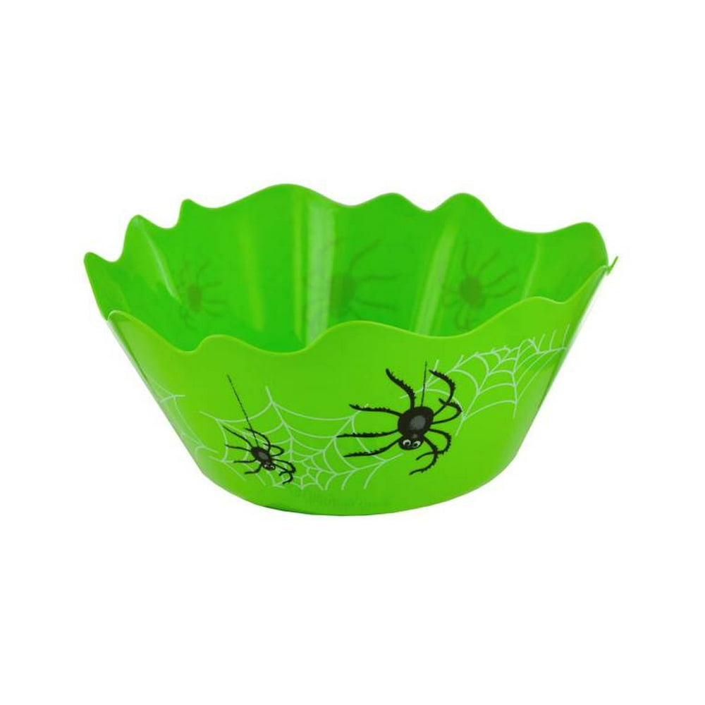 Large Halloween Spiders Candy Bowl in Green Set of 24