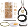 thumbnail image 2 of 1 Box Jewelry Making Kits DIY Jewelry Ears Beading Repair Tools Supplies rose gold, 2 of 6