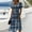 Blue, variant on Halloween Dresses for Women Spider Short Sleeve Ghost Vintage Wrap Dress Pumpkin V Neck Funny Wedding Guest Dresses S