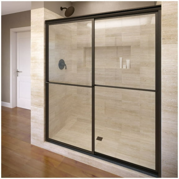 Basco Dlxh05a4771cl Deluxe 71-1/2" High X 47" Wide Bypass Framed Shower Door - Bronze