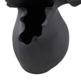 thumbnail image 5 of DecMode 16" Abstract Floral Inspired Black Ceramic Vase with Wavy Folded Rim, 5 of 14
