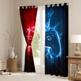 thumbnail image 3 of Homewish Blue Red Gamepad Blackout Curtains Set of 2 (52x84 Each) for Boys, Futuristic Game Console Window Curtains, Nature Lightning Curtains and Drapes, Blackout Curtains Room Decor, 3 of 6