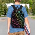 thumbnail image 4 of Lukts Rainbow Glitter Pattern 15 Inch Student Backpack, Waterproof Laptop Backpack with Adjustable Shoulder Straps, Lightweight Travel, Campus Backpack, Unisex, 4 of 6