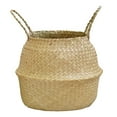 thumbnail image 2 of SPRING PARK Woven Seagrass Belly Basket for Storage Plant Pot Basket and Laundry, Picnic and Grocery Basket, 2 of 6