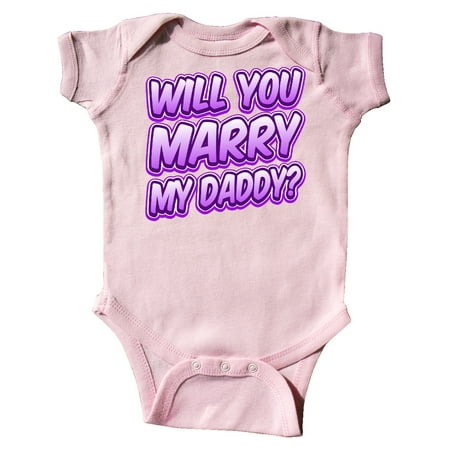 

Inktastic Will You Marry My Daddy (purple) Gift Baby Boy or Baby Girl Bodysuit