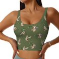 thumbnail image 1 of Fotbe Birds Wild Ducks Sujetador Deportivo Largo sin Aros para Mujer con Almohadillas y Soporte Medio, Transpirable y Absorbente, Camiseta Tipo Chaleco o Tank Top-Medium, 1 of 8