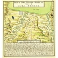 thumbnail image 2 of Unknown 26x28 White Modern Wood Framed Museum Art Print Titled - Plan of Fort William Henry at Lake George 1750, 2 of 4