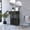 9#Espresso, variant on DUOSONG Bar Cart Aloha, Lower Panel, Six Bottle Cubbies, One Cabinet, Light Oak / White Finish Light Oak Particle Board Furniture Dining Furniture Kitchen Islands & Carts
