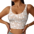 thumbnail image 1 of Balery White Goose Sujetadores deportivos con espalda cruzada para mujer, acolchados, sin costuras, de alto impacto, ideales para yoga, gimnasio, entrenamiento y fitness.-Large, 1 of 8