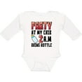 thumbnail image 3 of Inktastic Party at My Crib 2 A.m. Bring Bottle Baby Humor Boys or Girls Long Sleeve Baby Bodysuit, 3 of 5
