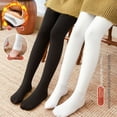 thumbnail image 2 of Medias de niña otoño e invierno con forro polar, leggings gruesos, ropa exterior, calcetines de baile para niños, mono de práctica blanco para bebé, 2 of 5