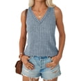 thumbnail image 4 of MOSHU Summer Tank Tops for Women Plus Size V Neck Sleeveless Tops Loose Fit Dressy Casual Shirts, 4 of 9