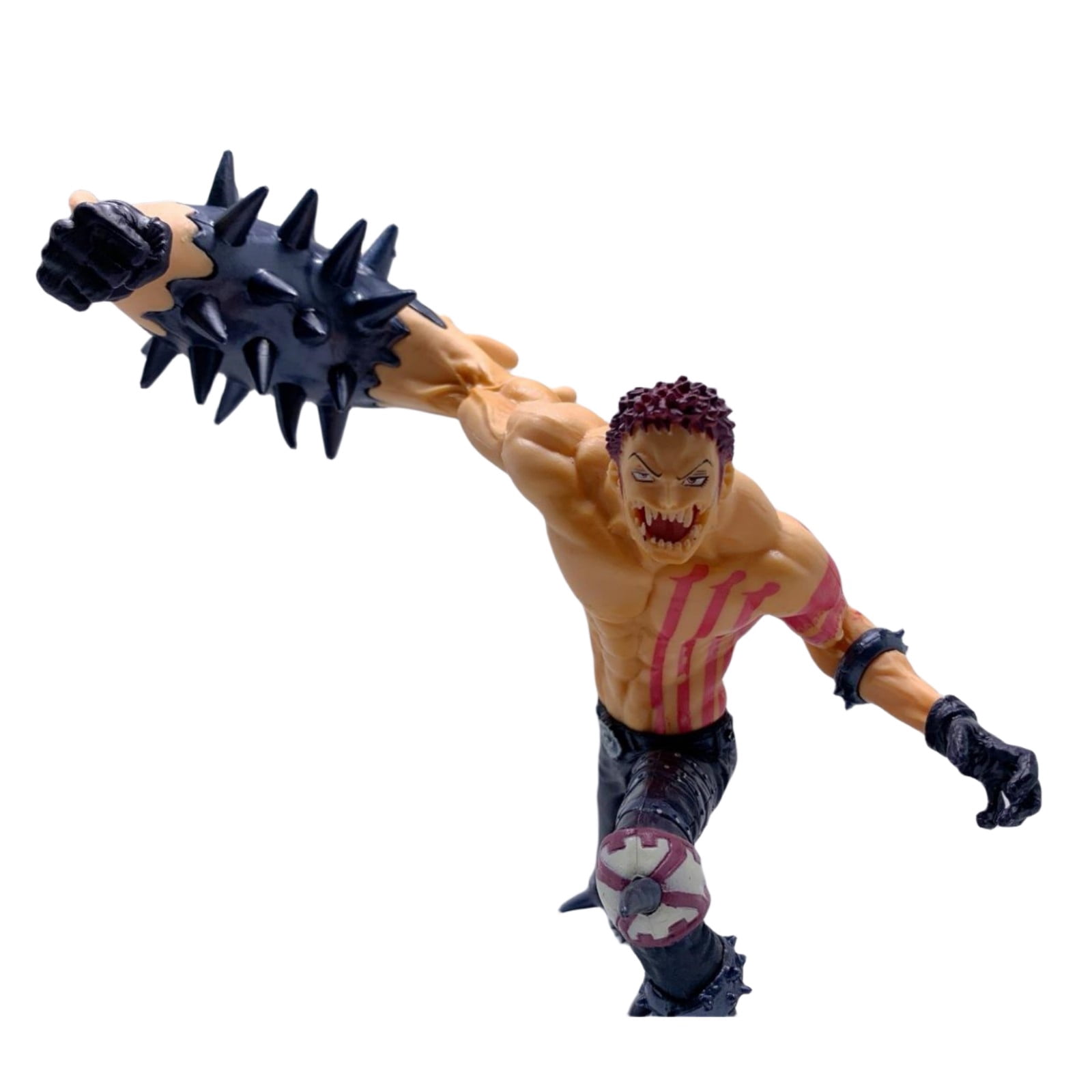 Skpitin Battle stance Charlotte Katakuri Figure Anime Doll with Accessories Anime Character Model PVC Material Decoration Gift 8.26inch