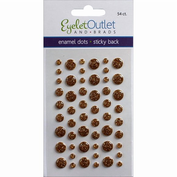 Eyelet Outlet Points d'Émail Adhésifs 54/pkg-Or Pailleté