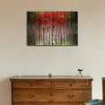 thumbnail image 2 of wall26 - Canvas Wall Art - Abstract Colorful Birch Tree Forest with Red and Yellow Brushwork - Gallery Wrap Modern Home Art | Ready to Hang - 16x24 inches, 2 of 3